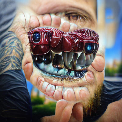 Teeth made of eyes