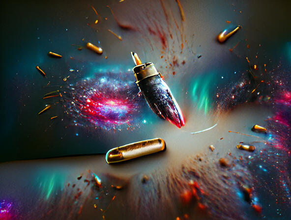The bullet that went through the galaxy into my heart